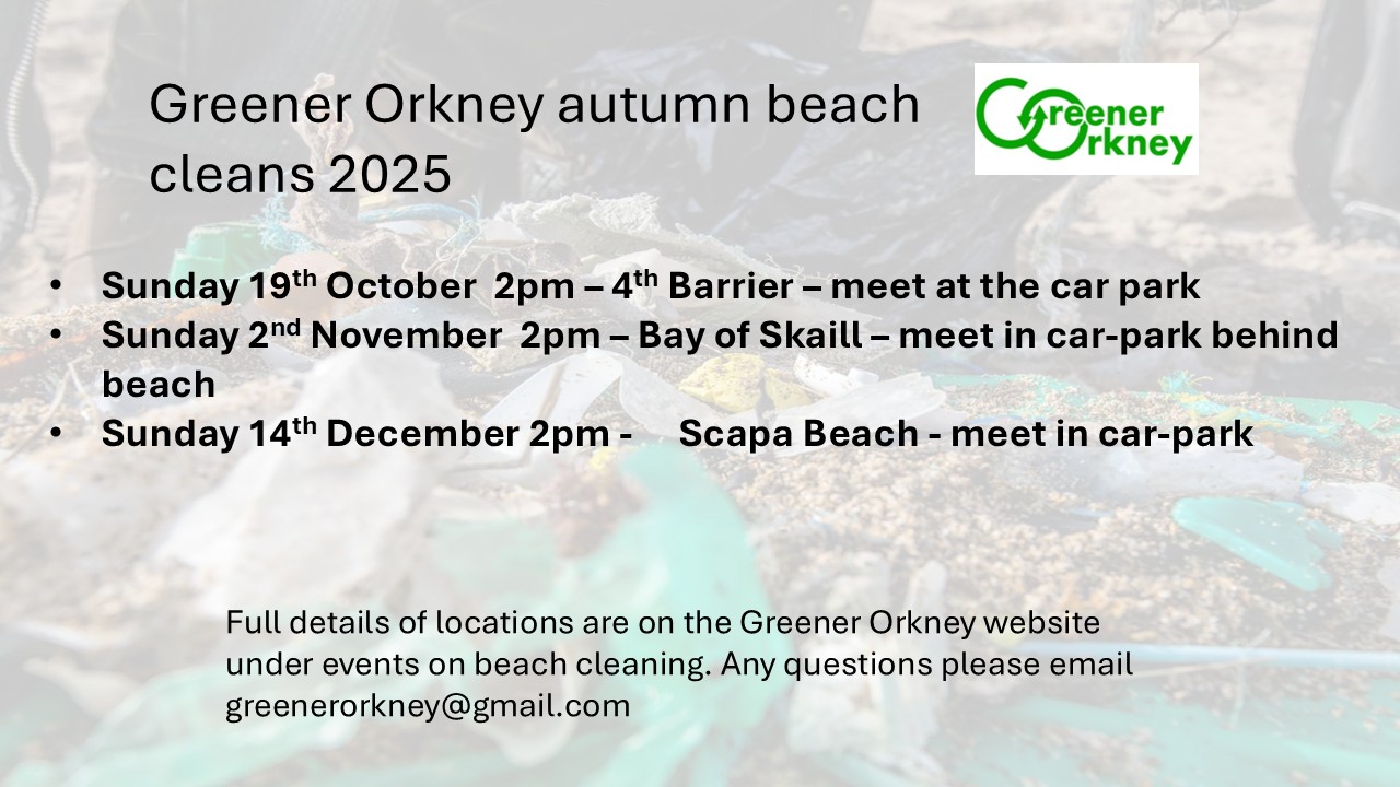 Greener Orkney Autumn Beach Cleans 2025